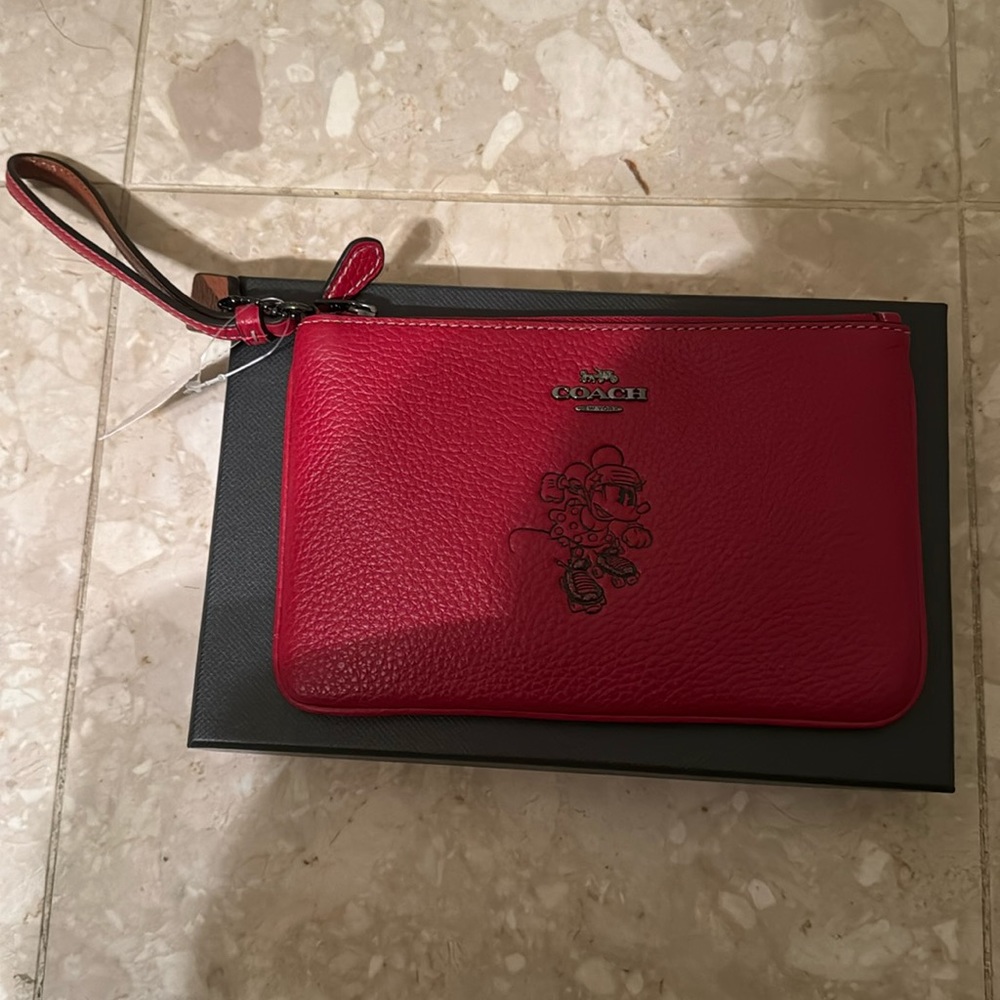 Coach Minnie Mouse Motif Boxed Wristlet